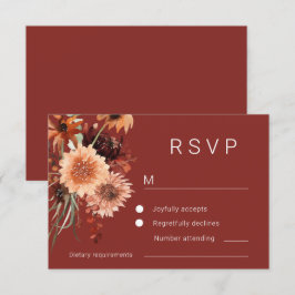 Tarjeta De Confirmación De Asistencia Terracotta Boho Boda Floral