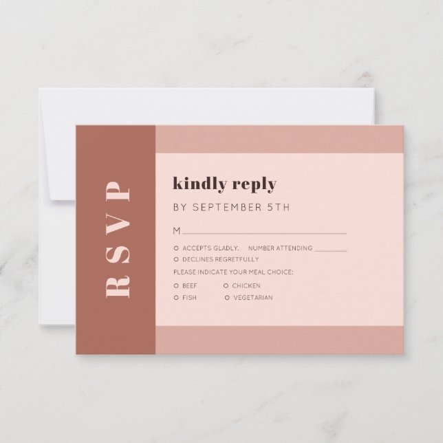 Tarjeta De Confirmación De Asistencia Terracotta Earthy Modern Typography Election (Anverso)