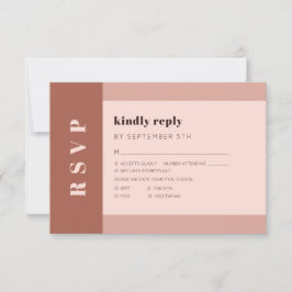 Tarjeta De Confirmación De Asistencia Terracotta Earthy Modern Typography Election