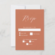 Terracotta Elegant Script Calligraphy Boda