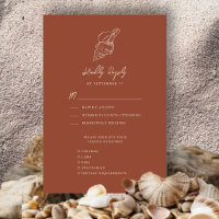 Terracotta Seashell Beach Destination Wedding