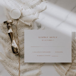 Tarjeta De Confirmación De Asistencia Texto simple y elegante | Boda Boho