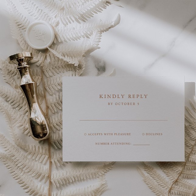 Tarjeta De Confirmación De Asistencia Texto simple y elegante | Boda Boho (Subido por el creador)