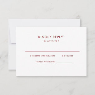 Tarjeta De Confirmación De Asistencia Texto simple y elegante   Boda Boho