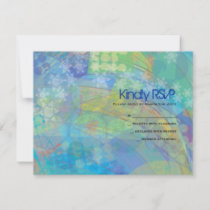 Tarjeta De Confirmación De Asistencia TEXTURED STARS Bar Bat Mitzvah Reply Card