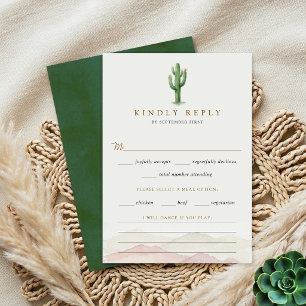 Tarjeta De Confirmación De Asistencia The Watercolor Desert Range Wedding Suite -