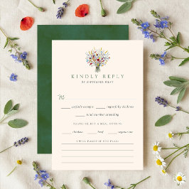 Tarjeta De Confirmación De Asistencia The Wildflower Meadow Wedding Suite - 