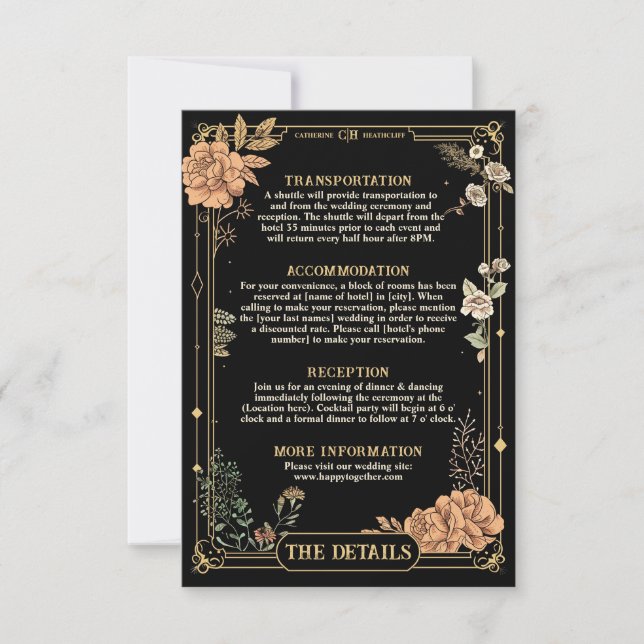 Tarjeta De Confirmación De Asistencia Till Death Do Us Part Details Card (Anverso)