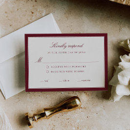 Tarjeta De Confirmación De Asistencia Timeless Elegance Wedding