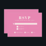 Tarjeta De Confirmación De Asistencia Tipografía audaz rosa y Rubor moderna Bat Mitzvah<br><div class="desc">Audaz tipografía Tarjeta RSVP Bat Mitzvah rosa brillante y blanco moderno</div>