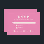 Tarjeta De Confirmación De Asistencia Tipografía audaz rosa y Rubor moderna Bat Mitzvah<br><div class="desc">Audaz tipografía Tarjeta RSVP Bat Mitzvah rosa brillante y blanco moderno</div>