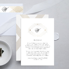 Tarjeta De Confirmación De Asistencia Tipografía caligráfica Monograma Boda de Decoro do