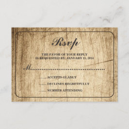 Tarjeta De Confirmación De Asistencia Tipografía de historias de amor | Vintage Barn Woo