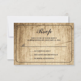 Tarjeta De Confirmación De Asistencia Tipografía de historias de amor | Vintage Barn Woo