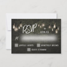 Tipografía RSVP, Ladrillos industriales, luces de