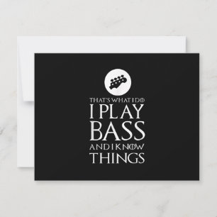 Tarjeta De Confirmación De Asistencia Toco Una Graciosa Guitarra Bass