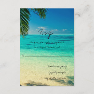 Tarjeta De Confirmación De Asistencia Todo lo que necesitas es amor y la boda de playa R