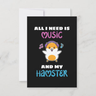 Tarjeta De Confirmación De Asistencia Todo Lo Que Necesito Es Música Y Mi Hamster