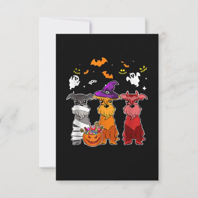 Tarjeta De Confirmación De Asistencia Tres regalos de Halloween para el Gorra de brujas  (Anverso)