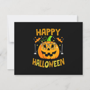 Tarjeta De Confirmación De Asistencia Trick O Trek Halloween Funny Calabaza Feliz Hallo