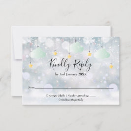 Tarjeta De Confirmación De Asistencia Twinkle Twinkle Género Invernal Neutral Baby Showe