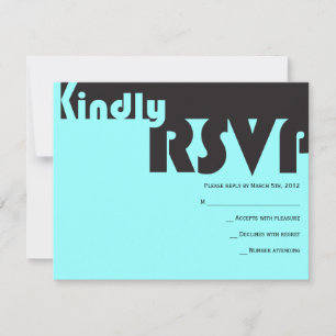 Tarjeta De Confirmación De Asistencia TYPOGRAPHY Bar Bat Mitzvah Responder