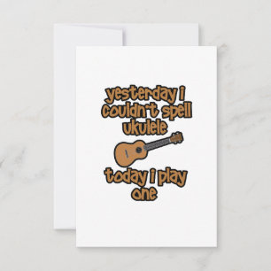 Tarjeta De Confirmación De Asistencia Ukulele Original Divertido