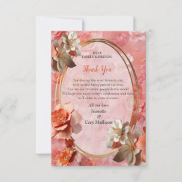 Tarjeta De Confirmación De Asistencia Un suave color 2024 de las flores de Peach Fuzz