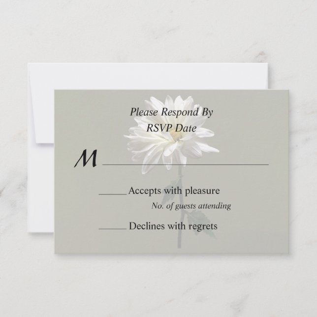 Tarjeta De Confirmación De Asistencia Una margarita blanca (Anverso)