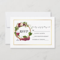 Uvas acuarelas Florales Wreath Boda