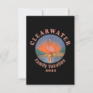 Tarjeta De Confirmación De Asistencia Vacaciones Flamingo de Aguas Limpias 2021 Flamin