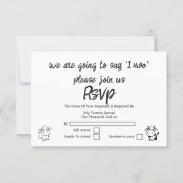 Tarjeta De Confirmación De Asistencia Vamos a decir que estoy de acuerdo con el Boda de