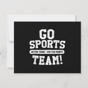 Tarjeta De Confirmación De Asistencia ¡Vamos Equipo Deportivo! Deportes divertidos
