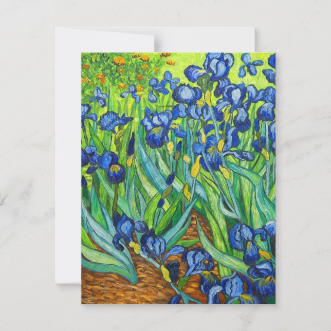 Tarjeta De Confirmación De Asistencia Van Gogh Irises (Anverso)