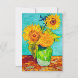Tarjeta De Confirmación De Asistencia Van Gogh Sunflowers