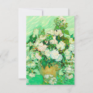 Tarjeta De Confirmación De Asistencia Van Gogh White Roses