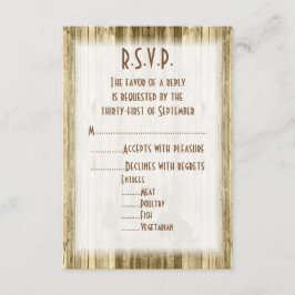 Tarjeta De Confirmación De Asistencia Vaquero boda R.S.V.P.