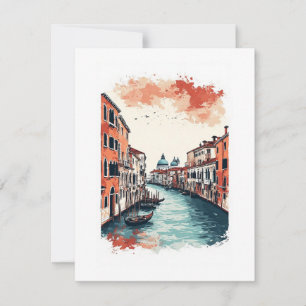 Tarjeta De Confirmación De Asistencia Venecia, Italia