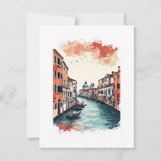 Tarjeta De Confirmación De Asistencia Venecia, Italia 