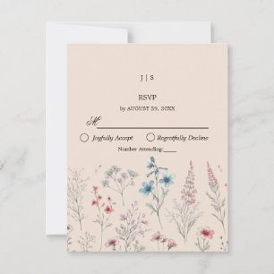 Tarjeta De Confirmación De Asistencia Verano de boho floral simple