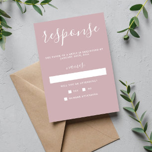 Tarjeta De Confirmación De Asistencia Verdadera simplicidad 1 Boda Minimalista con luz s