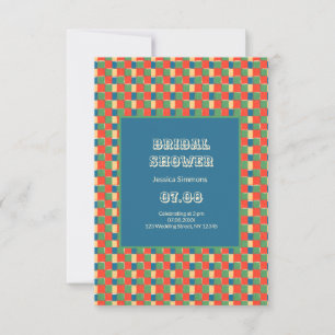 Tarjeta De Confirmación De Asistencia Verificadores personalizados Patrones de ducha de 