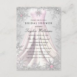 Tarjeta De Confirmación De Asistencia Vestido de cóctel de boda de copo de nieve de joya