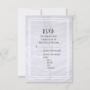 Tarjeta De Confirmación De Asistencia Vestido de encaje blanco boda tradicional