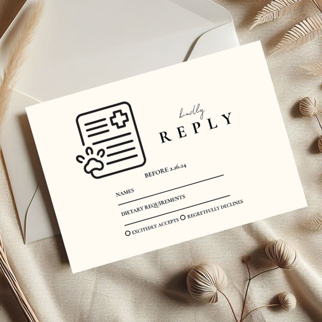 Tarjeta De Confirmación De Asistencia Vet Med Paw Syringe Graduation Party (Subido por el creador)