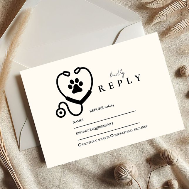 Tarjeta De Confirmación De Asistencia Veterinarian Graduation Party (Subido por el creador)