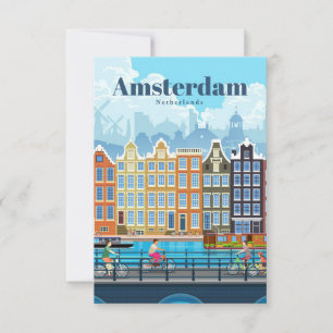 Tarjeta De Confirmación De Asistencia Viaje De Arte De Viaje A Ámsterdam