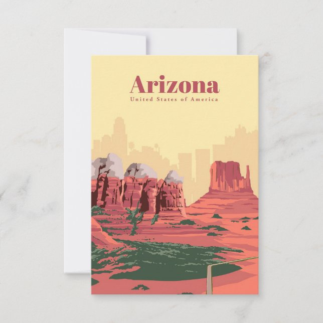 Tarjeta De Confirmación De Asistencia Viajes De Arte De Viaje A Arizona (Anverso)