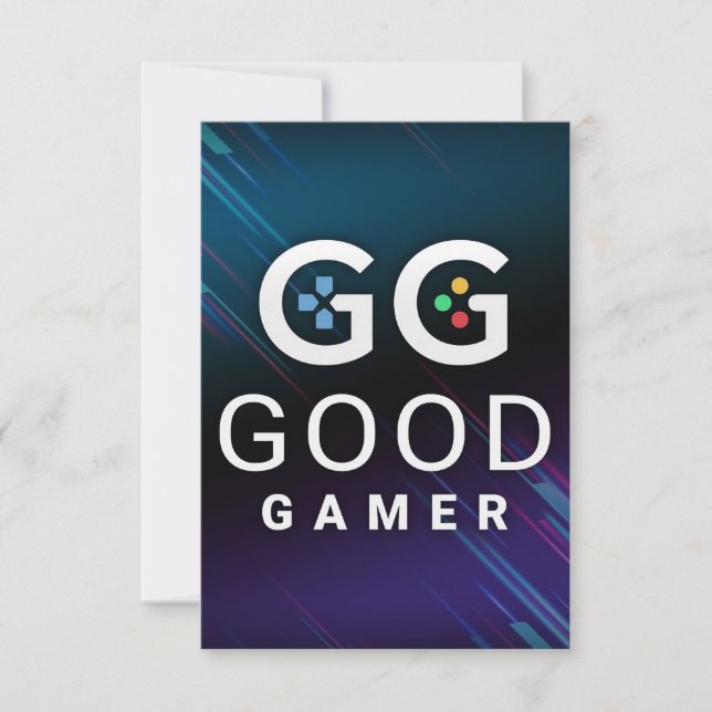 Tarjeta De Confirmación De Asistencia Video de GG Good Gamer (Anverso)