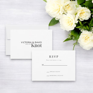 Tarjeta De Confirmación De Asistencia Vinculamos El Elopement De Knot/Recepción De Bodas